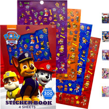 Paw Patrol Stickerbuch mit über 300 Aufklebern - Ideal für Geschenke, Partytüten, Basteln
