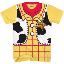 Disney Toy Story I am Woody Cowboy Kostuum Jongens T-Shirt (MD, Geel)