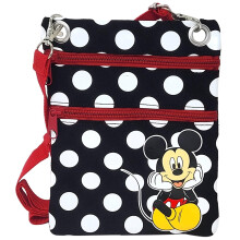 Disney Passport Umhängetasche Mickey Mouse Druck Reise (Schwarz)