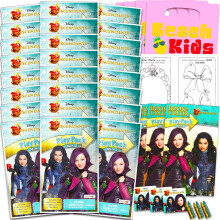 Assortiment de Mini Cadeaux de Fête Descendants - 24 Packs de Jeux avec Dessins, Autocollants, Plus | Fournitures de Fête Descendants