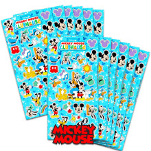Mickey Mouse Party Favor Set ~ 12 Pack Disney Sticker Sheets für Kindergeburtstag