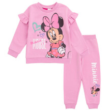Disney Minnie Mouse Baby Mädchen Fleece Sweatshirt und Jogginghose Set Pink 12 Monate