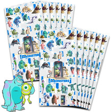 Disney Monsters Inc Partygeschenke für Kinder ~ 12er Pack Stickerblätter