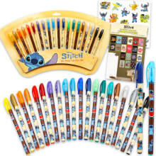 Stitch Gel Stift Set - 20 Disney Gel Stifte zum Zeichnen, Ausmalen, Doodlen, Kunst plus Mini Poster