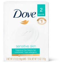 Barre de Beauté Hydratante Dove pour Peau Plus Douce, Sans Parfum, Hypoallergénique