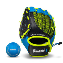 Guanto Franklin Sports Teeball/Baseball - Sinistro e Destro per Giovani - Neo-Grip - Pelle Sintetica - 9.0 Pollici