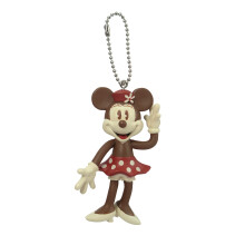 Disney Retro Minnie Mouse Bendable Key Chain (Brown) Key Accessory, Multicolor, 3"