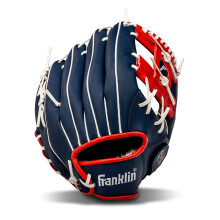 Franklin Sports Baseball und Softball Handschuh - Field Master - Rot, Weiß, Blau, 11,0"