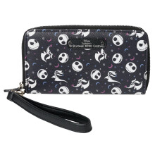 Disney Geldbörse Handgelenk Zip Clutch Kunstleder (Jack Skellington Schwarz)