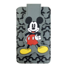 Disney Kartenhalter Damen Slim Kompakt Geldbörse (Mickey Mouse Grau)