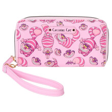 Disney Plånbok Handledsrem Zip Clutch Faux Läder (Cheshire Cat Rosa)