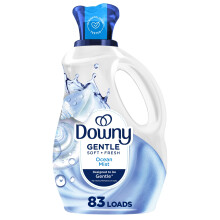 Downy Gentle Soft + Fresh Sköljmedel, Ocean Mist Doft, 56 FL OZ, 83 tvättar, Sköljmedel för känslig hud