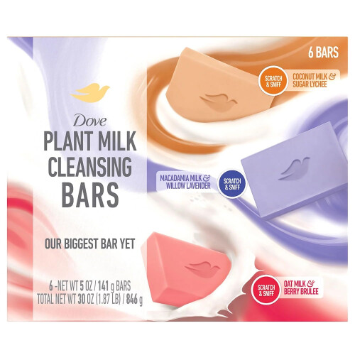 Dove Dove Växtmjölk Tvålar, 5 Ounce (Pack om 6)