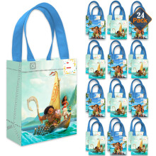 Moana Party Favor Bags Set - 24er Pack 8" Disney Geschenktüten für Kinder | Moana Geburtstag Zubehör