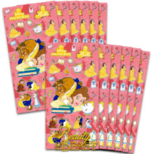 Disney Favoritos de La Bella y la Bestia para Niños - Paquete de 12 Hojas de Pegatinas de Bella