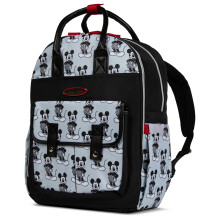 Disney Wickeltasche Rucksack mit Wickelunterlage Mickey Mouse - 16" Nylon Baby Bag für Eltern