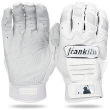Franklin Sports MLB CFX Pro Baseball Batting Gloves - Chrome White - Adult Large