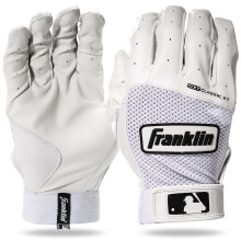 Guantes de Bateo Franklin Sports MLB - Classic XT Adulto + Juventud - Beisbol + Softbol - Blanco - Adulto Grande