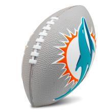 Balón de Fútbol Foam NFL Miami Dolphins - Pelota Infantil Tamaño Junior 8.5" con Logos 3D - Ideal para Gameday