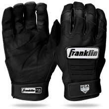 Franklin Sports USA Softball Women's Softball Batting Gloves - CFX Pro Fastpitch + Slowpitch Girls Batting Gloves - Adult + Youth Pairs - Black - Wome