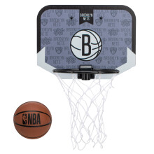 Franklin Sports NBA Brooklyn Nets Mini Over The Door Basketball Hoop - Kids Indoor Mini Hoop