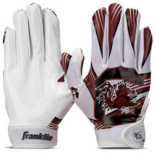 Franklin Sports South Carolina Gamecocks Kids Football Receiver Gloves - Youth Official NCAA College Team Football Gloves - Silicone Palm Receiver Glo