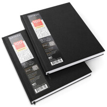 ARTEZA Häftad Skissbok 8.5 x 11 Ritblock 2 Pack 100 Ark Skissblock för Teckning