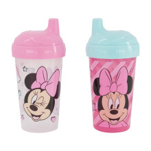 Vasos Sippy para Niñas | Pack de Dos Vasos de 10 Onzas de Minnie Mouse con Pajita y Tapa