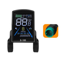 S-100 E-Scooter NFC LCD Kolorowy Miernik Ekranowy 24 V-72 V IP65 Wodoodporny do Roweru Górskiego LCD Miernik Wtyczką 5-Pinową