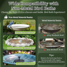 2pcs Metal Bird Pond Cleaner with Three-Point Support Design, Low Cleaning Frequency, Suitable for Gardening Use