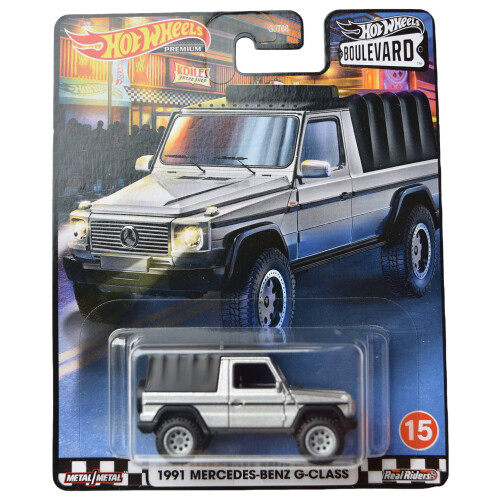 Mattel Hot Wheels Boulevard 1991 Mercedes Benz G Class, Silver/Black