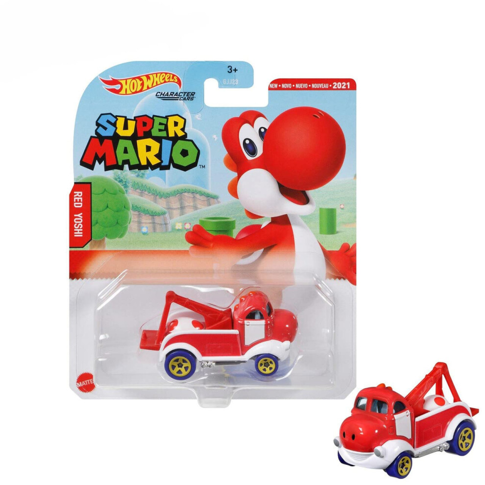 Mattel Hot Wheels Character Cars 2021 Super Mario - Red Yoshi