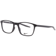 Nike 7129 Montatura Ottica Square, Uomo, Nero/Nero-logo, 52-19-145mm, Pronta per Prescrizione