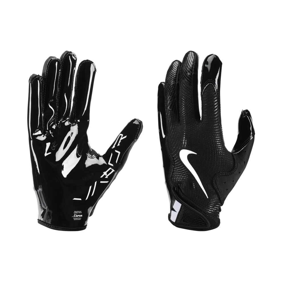 Nike Vapor Jet 8.0 Football Gloves (Black/Black/Black/White, Small) Black