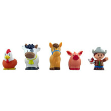 Replacement Parts for Fisher-Price Little People Caring for Animals Farm Playset - GLT78 ~ Replacement Pack of 5 Figures ~ Farmer, Cow, Horse, Pig and