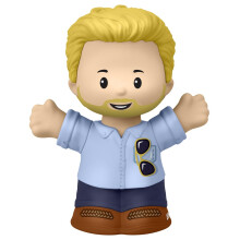 Fisher-Price Little-People Figure - HJW72 ~ Dad with Blonde Hair and Beard, Blue Shirt and Sunglasses ~ Works Great with Any Little-People Playset