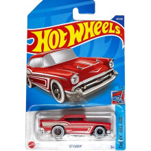 Hot Wheels '57 Chevy [Rosso] Bel Air 3/5, 44/250, Auto Diecast 1:64