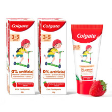 Colgate Kids Anticavity Toothpaste With 0% Artificial Substances, Sls Free For Cavity Protection (3-5 Years, 160G/80G X 2, Natural Strawberry Flavour)