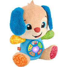 Fisher-Price Baby Toy Laugh & Learn Slim Puppy Muziek Plush met Lichten & Leren Liedjes 6+ Maanden