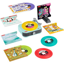 Fisher-Price Muzikaal Speelgoed Deluxe Rockin Platenspeler met 6 Albums voor Peuters en Exclusief Feestalbum