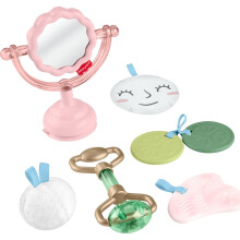 Fisher-Price Baby Toys Mini Me Moments Self-Care Sensory Set 6-Piece Rattle & Teether Activities for Newborns Ages 3+ Months