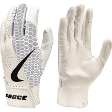 Guanti da Battuta Baseball Nike Force Edge - Uomo - Bianco (1 Paio) (Large)