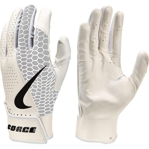 Nike Nike Force Edge Baseball Handskar - Herr - Vit (1 Par) (Storlek L)