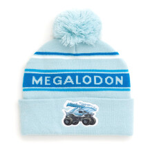 Monster Jam Megalodon Bonnet d'Hiver Taille Unique Bleu Ciel/Blanc OS Enfant