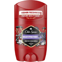 Old Spice Nightpanther Deodorant Stick For Men, 48H Fresh, Long-Lasting Fragrance In Perfume Quality, 0% Aluminium Salts, No Stains On Black And White
