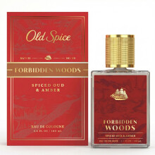 Old Spice Cologne Uomo, Forbidden Woods, Profumo Premium con Note di Oud e Ambra, 3.4 fl oz
