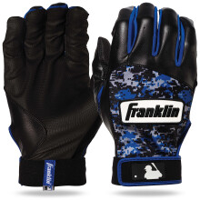 Franklin Sports MLB Digitek Baseball Batting Gloves - Gray/Black/Royal Digi - Youth Large