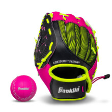 Guante de Teeball Franklin Sports - Para mano izquierda y derecha - Neo-Grip - Guante de béisbol de cuero sintético - 9.0 pulgadas