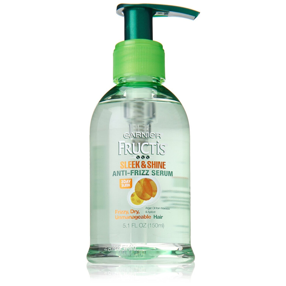 Garnier Hair Care Fructis Sleek & Shine Anti-Frizz Serum, 5.1 Fluid Ounce Pack Of 2