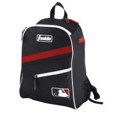Mochila Franklin Sports MLB para Bate de Béisbol - Para béisbol, sóftbol y teeball - Capacidad para (2) bates - Negro/Rojo/Blanco